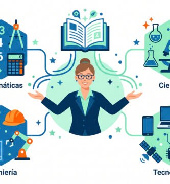 Ilustración con íconos educativos que representan recursos gratuitos para maestros y aprendizaje digital.
