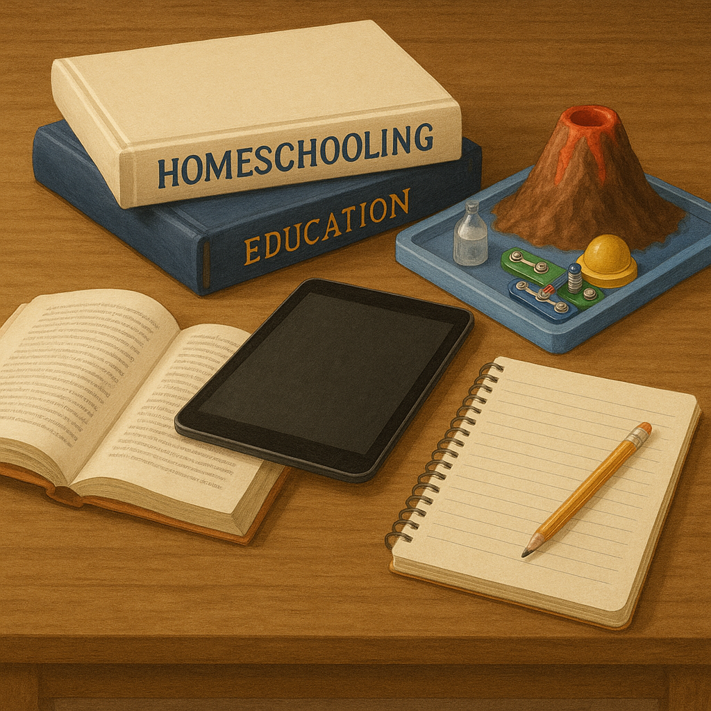 Recursos educativos para homeschooling: libros, tabletas, juegos de ciencia