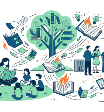 Illustration for Book Day with literary elements like open books, flowers, and vibrant colors celebrating reading