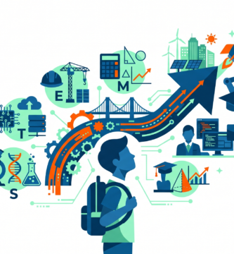 Ilustración sobre la importancia de STEM en secundaria y su impacto en el futuro laboral