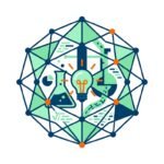 Ilustracion vectorial en diseno plano de educacion STEM y proyectos escolares con estructura geometrica poliedrica y bombilla de innovacion sobre fondo blanco pur